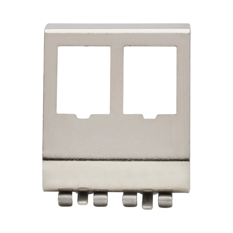 Tripp Lite 2-Port Metal DIN-Rail Mounting Module for Snap-In Keystone Jacks and Couplers, Silver, TAA — Being Shipped