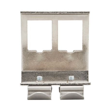 Tripp Lite 2-Port Metal DIN-Rail Mounting Module for Snap-In Keystone Jacks and Couplers, Silver, TAA — Being Shipped
