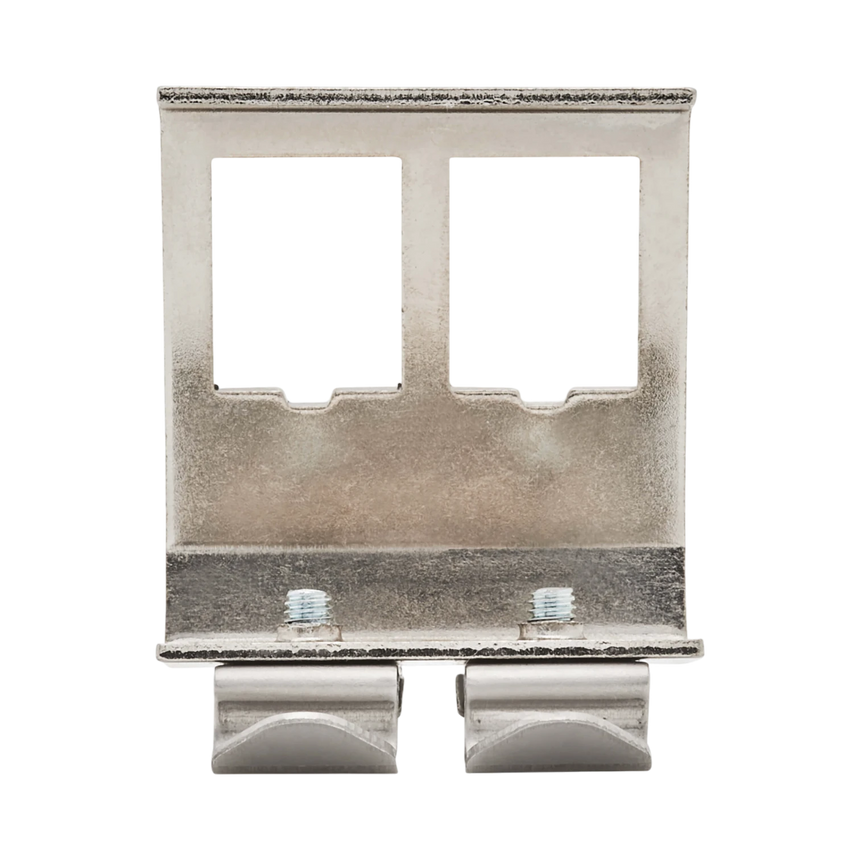 Tripp Lite 2-Port Metal DIN-Rail Mounting Module for Snap-In Keystone Jacks and Couplers, Silver, TAA — Being Shipped