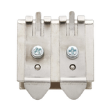 Tripp Lite 2-Port Metal DIN-Rail Mounting Module for Snap-In Keystone Jacks and Couplers, Silver, TAA — Being Shipped