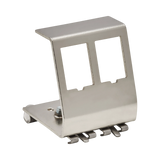 Tripp Lite 2-Port Metal DIN-Rail Mounting Module for Snap-In Keystone Jacks and Couplers, Silver, TAA — Being Shipped