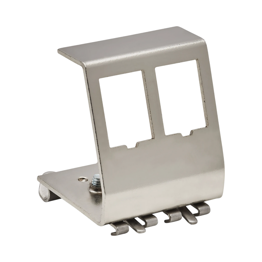 Tripp Lite 2-Port Metal DIN-Rail Mounting Module for Snap-In Keystone Jacks and Couplers, Silver, TAA — Being Shipped