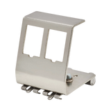 Tripp Lite 2-Port Metal DIN-Rail Mounting Module for Snap-In Keystone Jacks and Couplers, Silver, TAA — Being Shipped