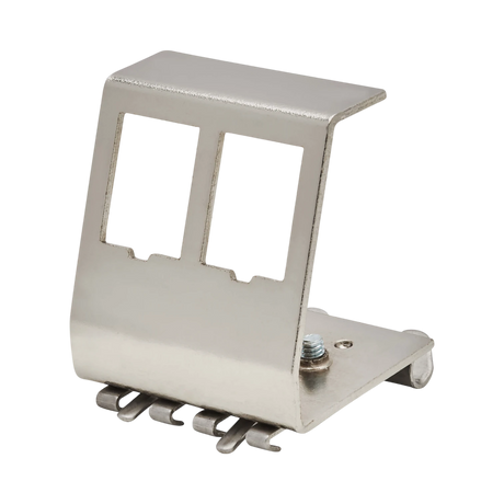 Tripp Lite 2-Port Metal DIN-Rail Mounting Module for Snap-In Keystone Jacks and Couplers, Silver, TAA — Being Shipped