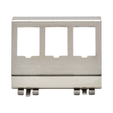 Tripp Lite 3-Port Metal DIN-Rail Mounting Module for Snap-In Keystone Jacks and Couplers, Silver, TAA — Being Shipped