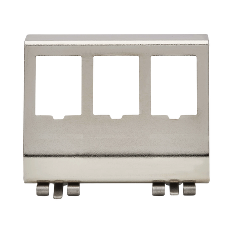 Tripp Lite 3-Port Metal DIN-Rail Mounting Module for Snap-In Keystone Jacks and Couplers, Silver, TAA — Being Shipped