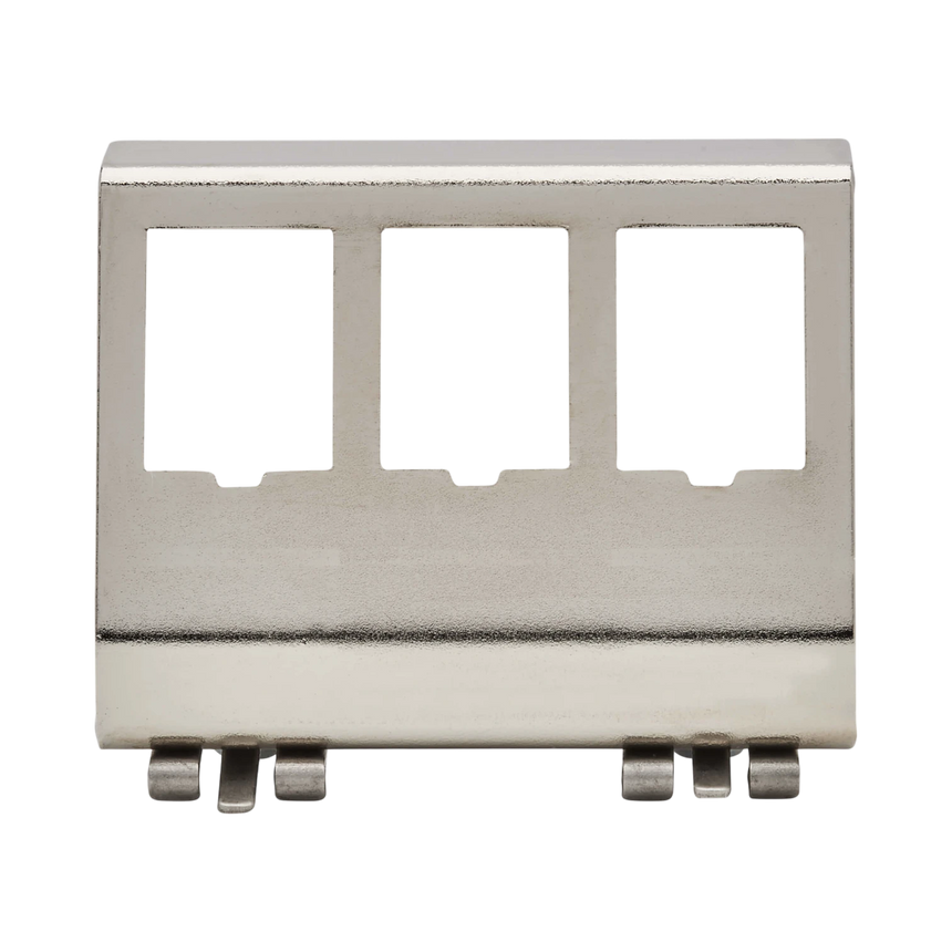 Tripp Lite 3-Port Metal DIN-Rail Mounting Module for Snap-In Keystone Jacks and Couplers, Silver, TAA — Being Shipped