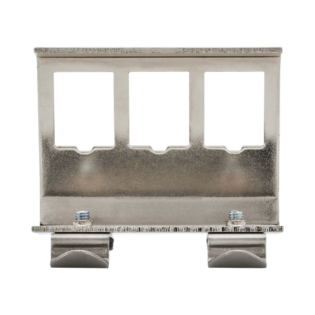 Tripp Lite 3-Port Metal DIN-Rail Mounting Module for Snap-In Keystone Jacks and Couplers, Silver, TAA — Being Shipped