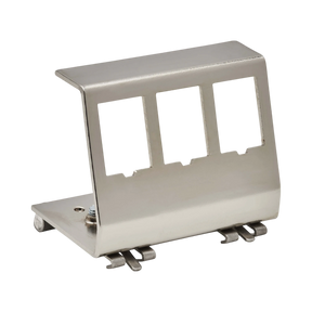 Tripp Lite 3-Port Metal DIN-Rail Mounting Module for Snap-In Keystone Jacks and Couplers, Silver, TAA — Being Shipped