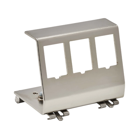 Tripp Lite 3-Port Metal DIN-Rail Mounting Module for Snap-In Keystone Jacks and Couplers, Silver, TAA — Being Shipped