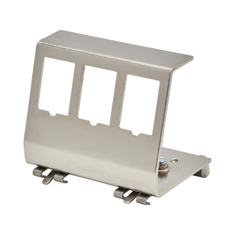 Tripp Lite 3-Port Metal DIN-Rail Mounting Module for Snap-In Keystone Jacks and Couplers, Silver, TAA — Being Shipped
