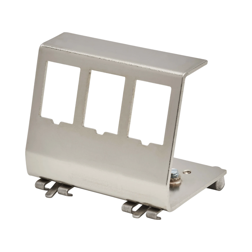 Tripp Lite 3-Port Metal DIN-Rail Mounting Module for Snap-In Keystone Jacks and Couplers, Silver, TAA — Being Shipped
