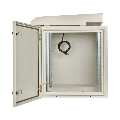 Tripp Lite SmartRack Industrial Enclosure, NEMA 3R, Wall Mount, Heavy-Duty Metal, Locking, Fan With Thermal Switch, 32.5 in. Depth, 12U, Gray — Being Shipped