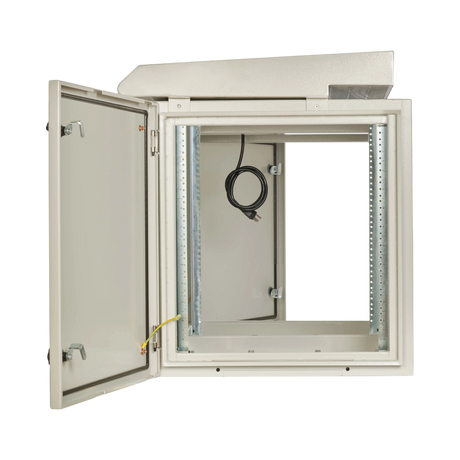 Tripp Lite SmartRack Industrial Enclosure, NEMA 3R, Wall Mount, Heavy-Duty Metal, Locking, Fan With Thermal Switch, 32.5 in. Depth, 12U, Gray — Being Shipped