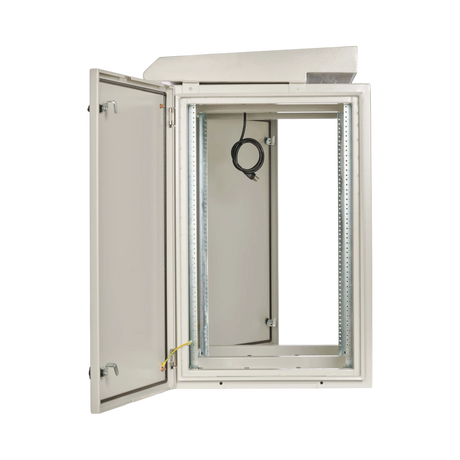 Tripp Lite SmartRack Industrial Enclosure, NEMA 3R, Wall Mount, Heavy-Duty Metal, Locking, Fan With Thermal Switch, 32.5 in. Depth, 18U, Gray — Being Shipped