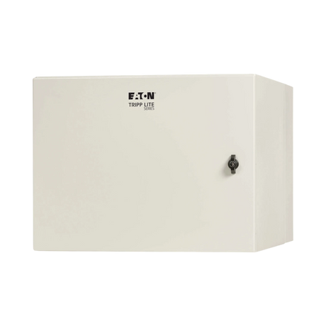 Tripp Lite SmartRack Industrial Enclosure with Lock, NEMA 4, Wall Mount, Metal Construction, Hinged Back, 28 in. Depth, 9U, Gray — Being Shipped