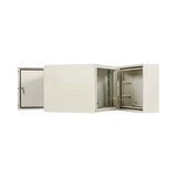 Tripp Lite SmartRack Industrial Enclosure with Lock, NEMA 4, Wall Mount, Metal Construction, Hinged Back, 28 in. Depth, 9U, Gray — Being Shipped