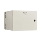 Tripp Lite SmartRack Industrial Enclosure with Lock, NEMA 4, Wall Mount, Metal Construction, Hinged Back, 32 in. Depth, 9U, Gray — Being Shipped