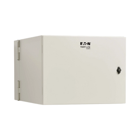 Tripp Lite SmartRack Industrial Enclosure with Lock, NEMA 4, Wall Mount, Metal Construction, Hinged Back, 32 in. Depth, 9U, Gray — Being Shipped
