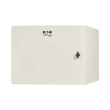 Tripp Lite SmartRack Industrial Enclosure with Lock, NEMA 4, Wall Mount, Metal Construction, Hinged Back, 32 in. Depth, 9U, Gray — Being Shipped