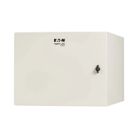 Tripp Lite SmartRack Industrial Enclosure with Lock, NEMA 4, Wall Mount, Metal Construction, Hinged Back, 32 in. Depth, 9U, Gray — Being Shipped