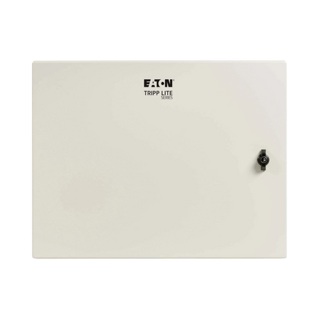 Tripp Lite SmartRack Industrial Enclosure with Lock, NEMA 4, Wall Mount, Metal Construction, Hinged Back, 32 in. Depth, 9U, Gray — Being Shipped