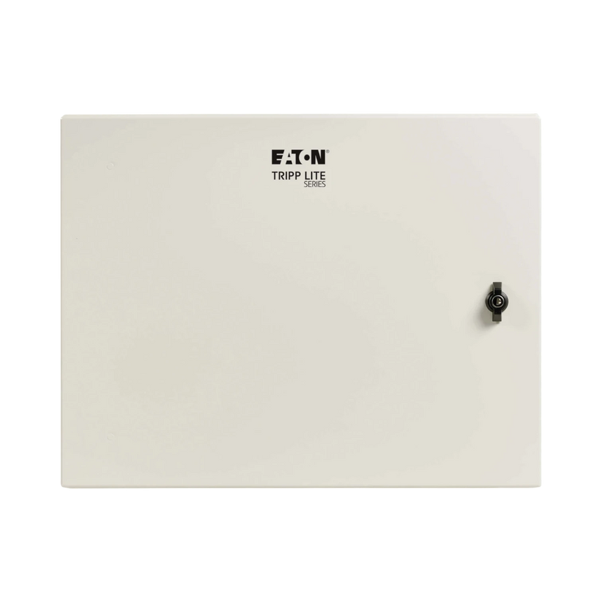 Tripp Lite SmartRack Industrial Enclosure with Lock, NEMA 4, Wall Mount, Metal Construction, Hinged Back, 32 in. Depth, 9U, Gray — Being Shipped