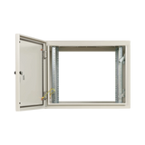 Tripp Lite SmartRack Industrial Enclosure with Lock, NEMA 4, Wall Mount, Metal Construction, Hinged Back, 32 in. Depth, 9U, Gray — Being Shipped
