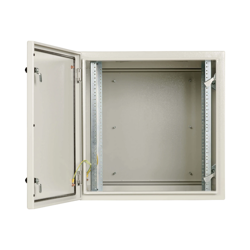 Tripp Lite SmartRack Industrial Enclosure with Lock, NEMA 4, Wall Mount, Metal Construction, Hinged Back, 28 in. Depth, 12U, Gray — Being Shipped