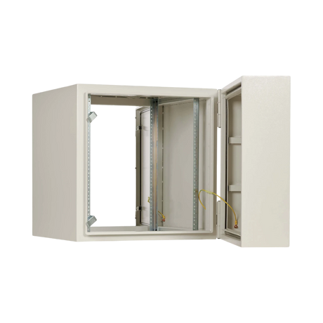 Tripp Lite SmartRack Industrial Enclosure with Lock, NEMA 4, Wall Mount, Metal Construction, Hinged Back, 28 in. Depth, 12U, Gray — Being Shipped