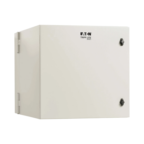 Tripp Lite SmartRack Industrial Enclosure with Lock, NEMA 4, Wall Mount, Metal Construction, Hinged Back, 32 in. Depth, 12U, Gray — Being Shipped