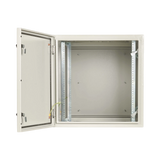 Tripp Lite SmartRack Industrial Enclosure with Lock, NEMA 4, Wall Mount, Metal Construction, Hinged Back, 32 in. Depth, 12U, Gray — Being Shipped