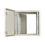 Tripp Lite SmartRack Industrial Enclosure with Lock, NEMA 4, Wall Mount, Metal Construction, Hinged Back, 32 in. Depth, 12U, Gray — Being Shipped