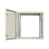 Tripp Lite SmartRack Industrial Enclosure with Lock, NEMA 4, Wall Mount, Metal Construction, Hinged Back, 32 in. Depth, 12U, Gray — Being Shipped