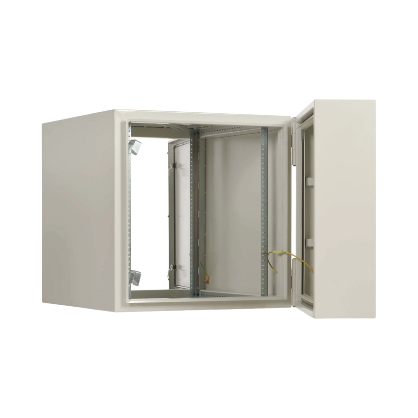 Tripp Lite SmartRack Industrial Enclosure with Lock, NEMA 4, Wall Mount, Metal Construction, Hinged Back, 32 in. Depth, 12U, Gray — Being Shipped