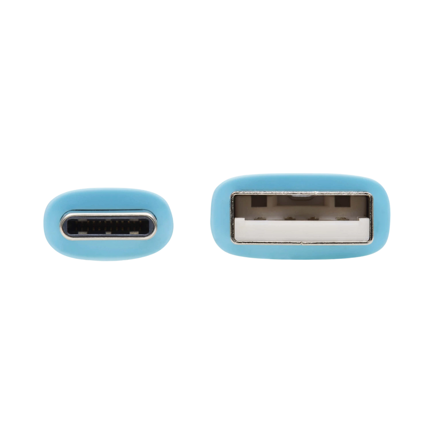 Tripp Lite Safe-IT 3ft USB-A to USB-C Antibacterial Cable (Light Blue) — Being Shipped