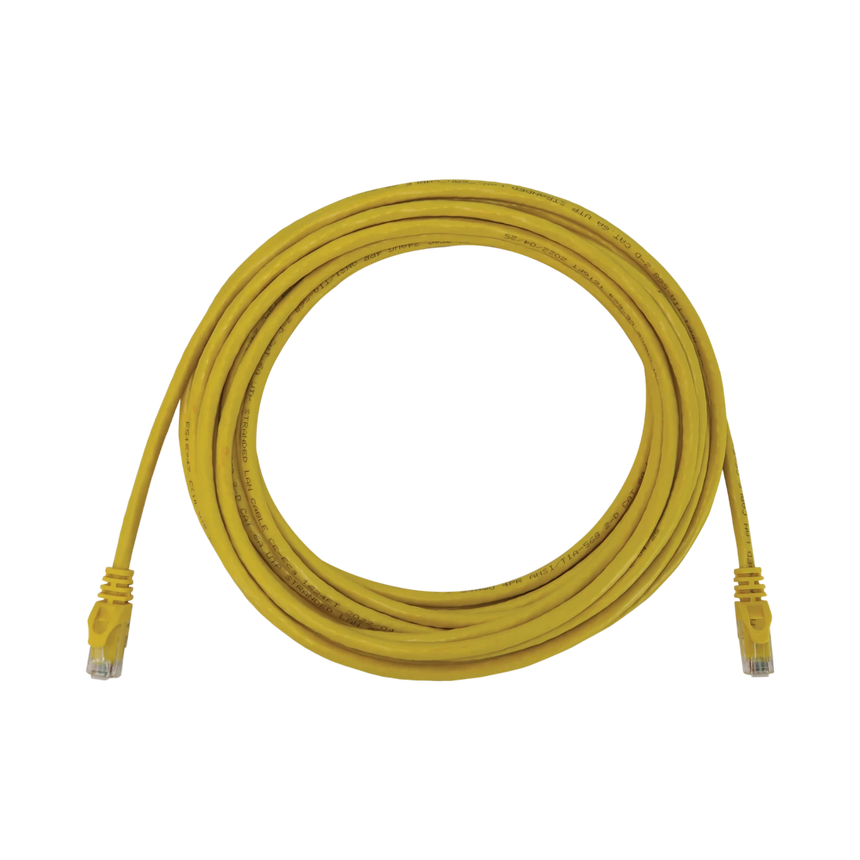Tripp Lite Cat6a 10G Snagless Molded UTP Ethernet Cable (RJ45 M/M), PoE, Yellow, 25 ft. (7.6 m) — Being Shipped