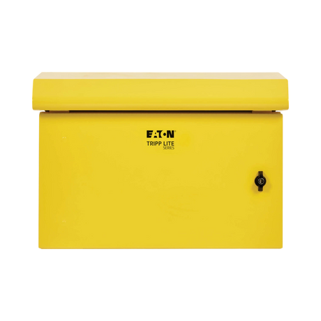 Tripp Lite SmartRack Industrial Enclosure, NEMA 3R, Wall Mount, Metal, Locking, Fan With Thermal Switch, 16.5 in. Depth, 6U, Yellow — Being Shipped