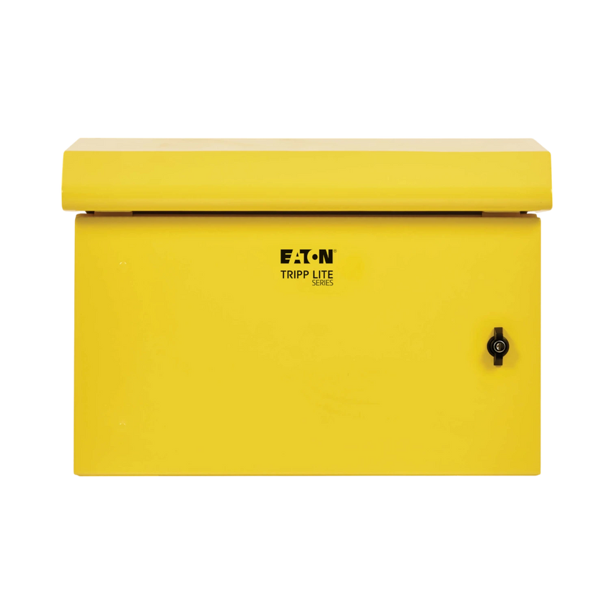 Tripp Lite SmartRack Industrial Enclosure, NEMA 3R, Wall Mount, Metal, Locking, Fan With Thermal Switch, 16.5 in. Depth, 6U, Yellow — Being Shipped