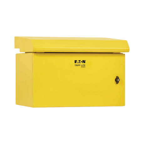 Tripp Lite SmartRack Industrial Enclosure, NEMA 3R, Wall Mount, Metal, Locking, Fan With Thermal Switch, 16.5 in. Depth, 6U, Yellow — Being Shipped