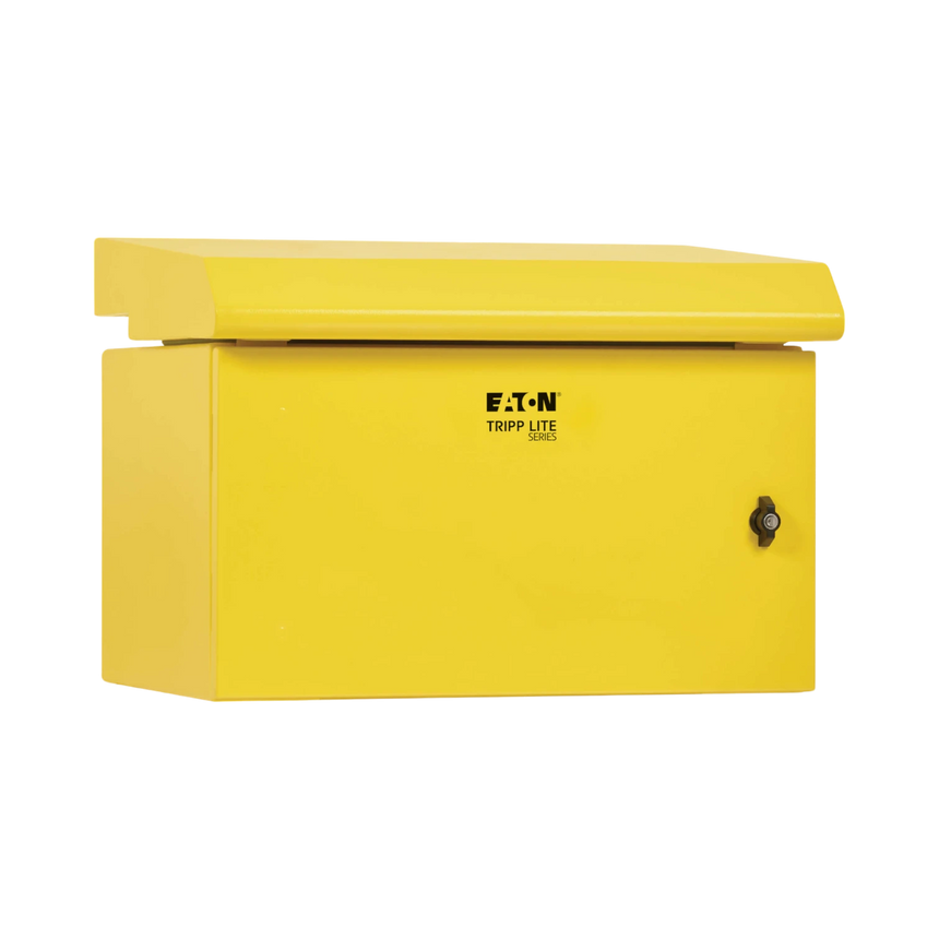 Tripp Lite SmartRack Industrial Enclosure, NEMA 3R, Wall Mount, Metal, Locking, Fan With Thermal Switch, 16.5 in. Depth, 6U, Yellow — Being Shipped