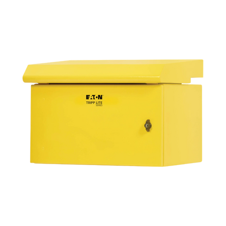 Tripp Lite SmartRack Industrial Enclosure, NEMA 3R, Wall Mount, Metal, Locking, Fan With Thermal Switch, 16.5 in. Depth, 6U, Yellow — Being Shipped
