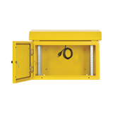 Tripp Lite SmartRack Industrial Enclosure, NEMA 3R, Wall Mount, Metal, Locking, Fan With Thermal Switch, 16.5 in. Depth, 6U, Yellow — Being Shipped