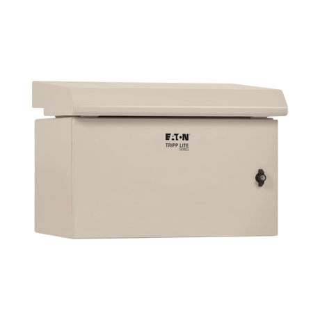 Tripp Lite SmartRack Industrial Enclosure, NEMA 3R, Wall Mount, Metal, Locking, Hinged Back, Fan With Thermal Switch, 28 in. Depth, 6U, Gray — Being Shipped