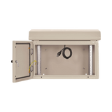 Tripp Lite SmartRack Industrial Enclosure, NEMA 3R, Wall Mount, Metal, Locking, Hinged Back, Fan With Thermal Switch, 28 in. Depth, 6U, Gray — Being Shipped
