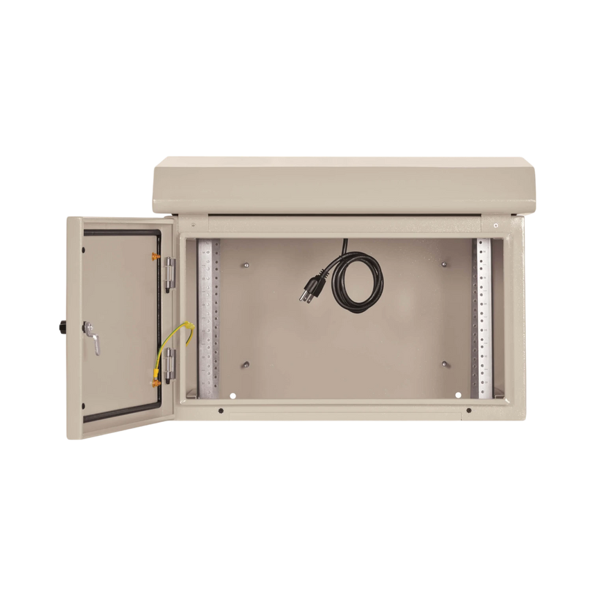 Tripp Lite SmartRack Industrial Enclosure, NEMA 3R, Wall Mount, Metal, Locking, Hinged Back, Fan With Thermal Switch, 28 in. Depth, 6U, Gray — Being Shipped