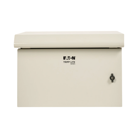 Tripp Lite SmartRack Industrial Enclosure, NEMA 3R, Wall Mount, Metal, Locking, Hinged Back, Fan With Thermal Switch, 28 in. Depth, 9U, Gray — Being Shipped