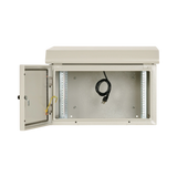 Tripp Lite SmartRack Industrial Enclosure, NEMA 3R, Wall Mount, Metal, Locking, Hinged Back, Fan With Thermal Switch, 28 in. Depth, 9U, Gray — Being Shipped