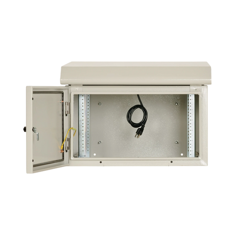 Tripp Lite SmartRack Industrial Enclosure, NEMA 3R, Wall Mount, Metal, Locking, Hinged Back, Fan With Thermal Switch, 28 in. Depth, 9U, Gray — Being Shipped