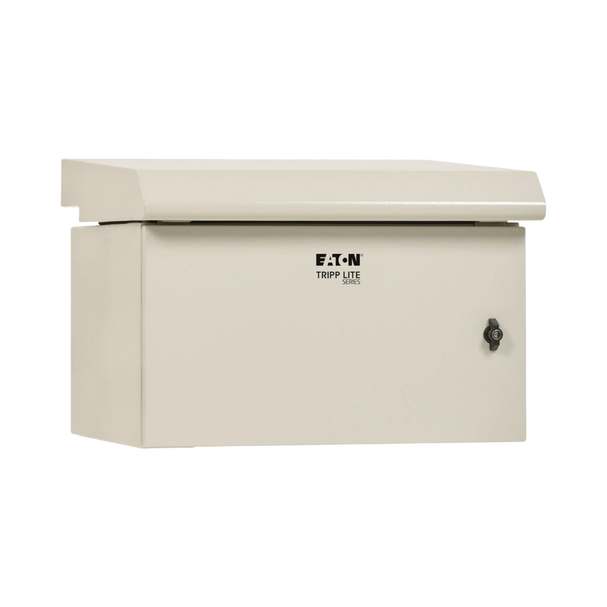 Tripp Lite SmartRack Industrial Enclosure, NEMA 3R, Wall Mount, Metal, Locking, Hinged Back, Fan With Thermal Switch, 28 in. Depth, 9U, Gray — Being Shipped